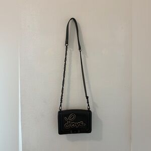 Black Love Chain Strap Bag